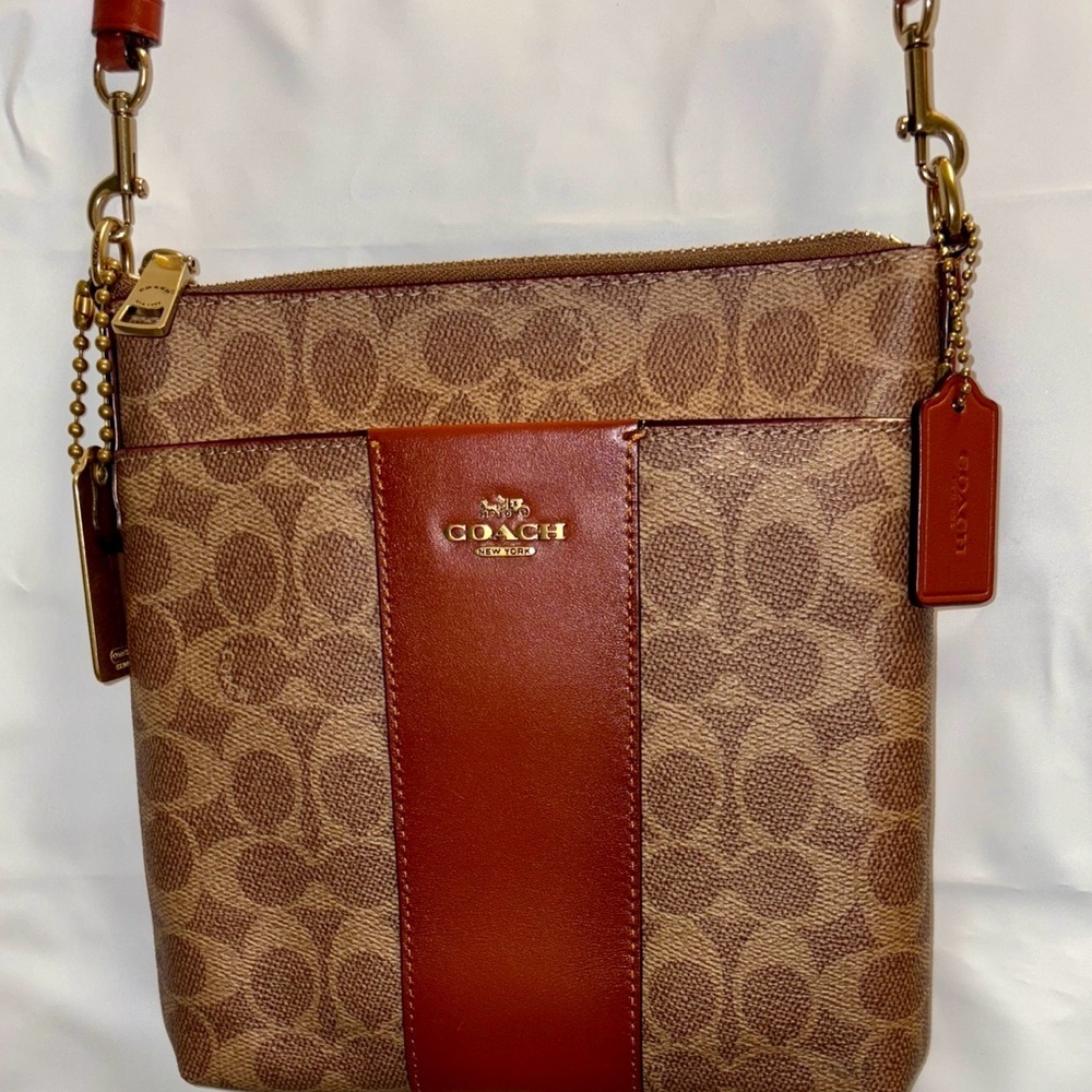 Coach Kitt Messenger
Crossbody In Tan and Rust - Picture 11 of 14